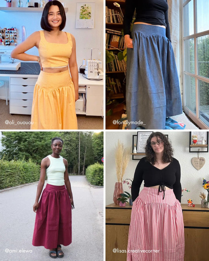 Basque Waist Pattern PDF - Digital Pattern of Basque Waist Gathered Skirt Amabel by isa in ...