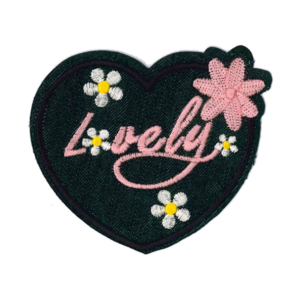 Patch thermocollant Coeur Lovely rose (prix à la pièce)