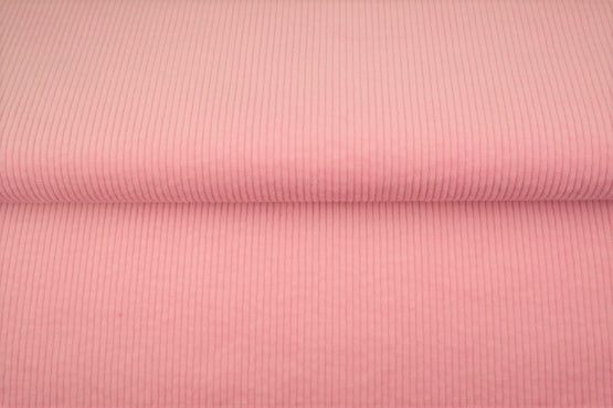 Velours grosses côtes lavé - rose pâle - 97% coton et 3% élasthanne - Oeko-tex (Prix pour 10cm)