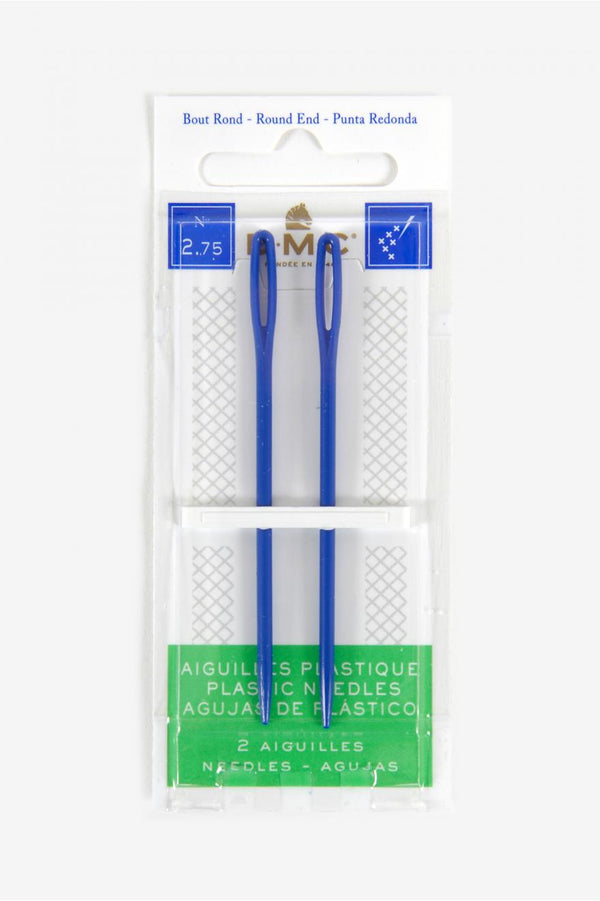 Set de 2 aiguilles plastiques de marque DMC (prix de la pochette)