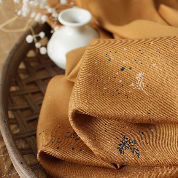 Twill de viscose Atelier Brunette - Twig ocre (prix pour 10cm)