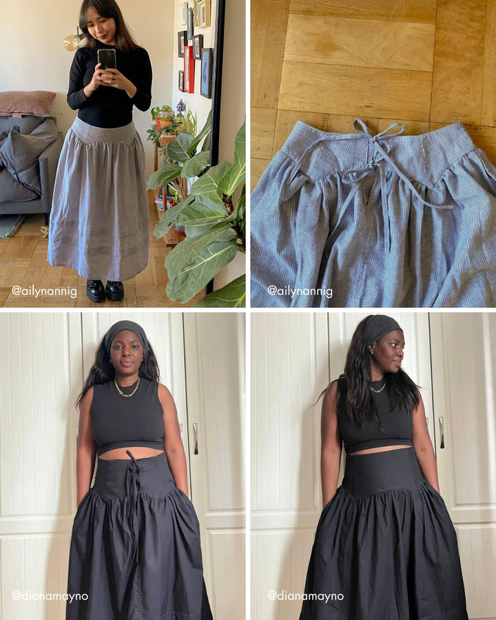 Basque Waist Pattern PDF - Digital Pattern of Basque Waist Gathered Skirt Amabel by isa in ...