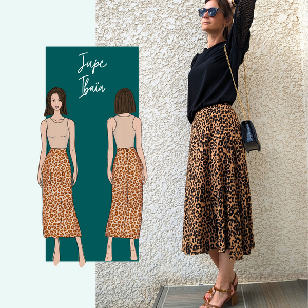 PDF - Patron digital de la jupe Ibaïa de Instinct Couture (taille 32 à 52)