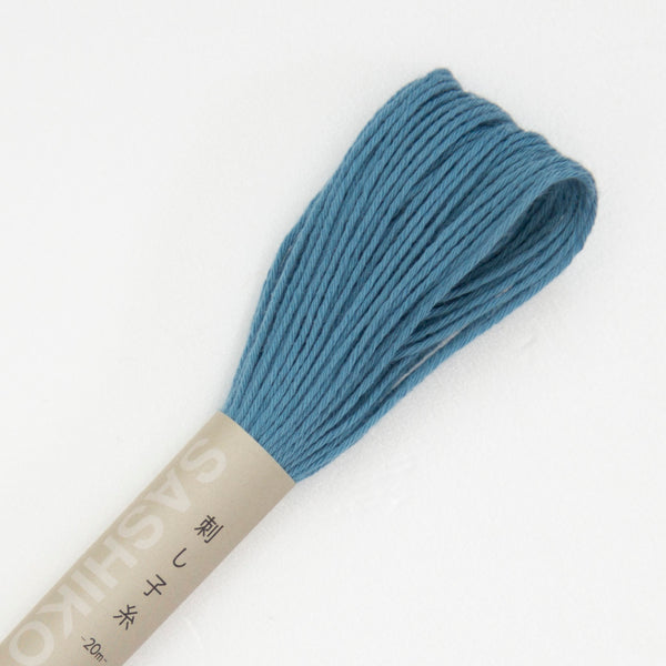 Fil sashiko de marque Olympus - Bleu glacier n°9 - 20m (prix à la pièce)
