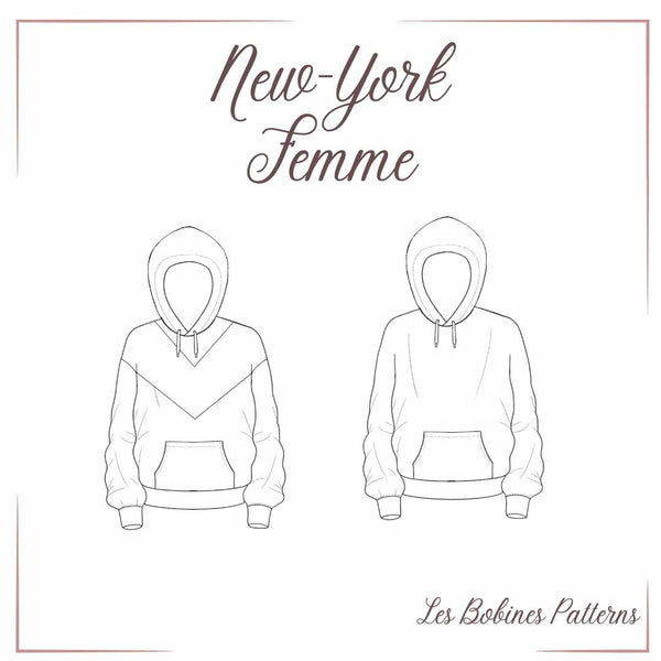 PDF - Patron digital du sweat shirt New York FEMME des Bobines Patterns du 34 au 56 (fr)