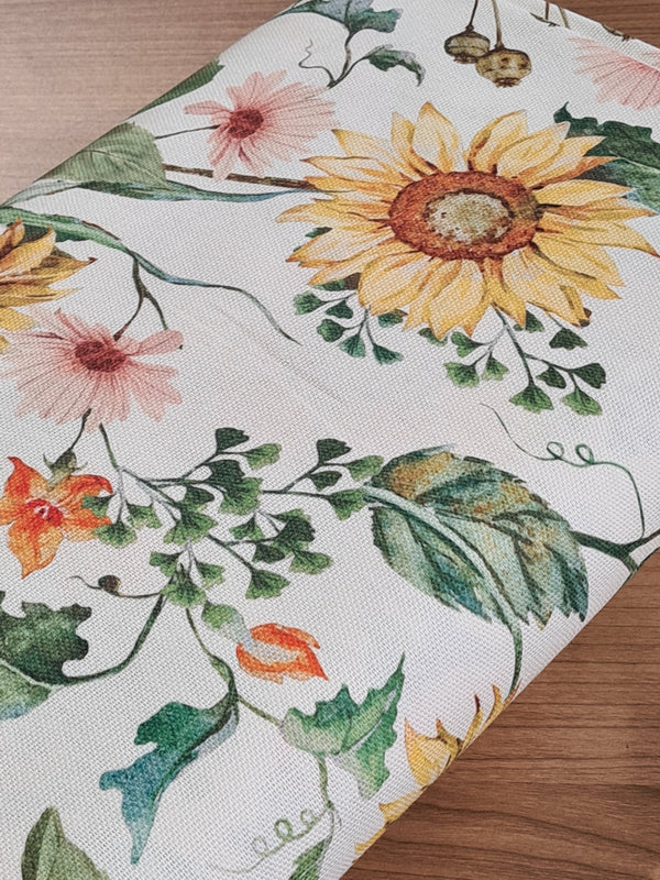 Coupon de 1,14m de Canvas "Tournesol" certifié oeko-tex - 100% coton