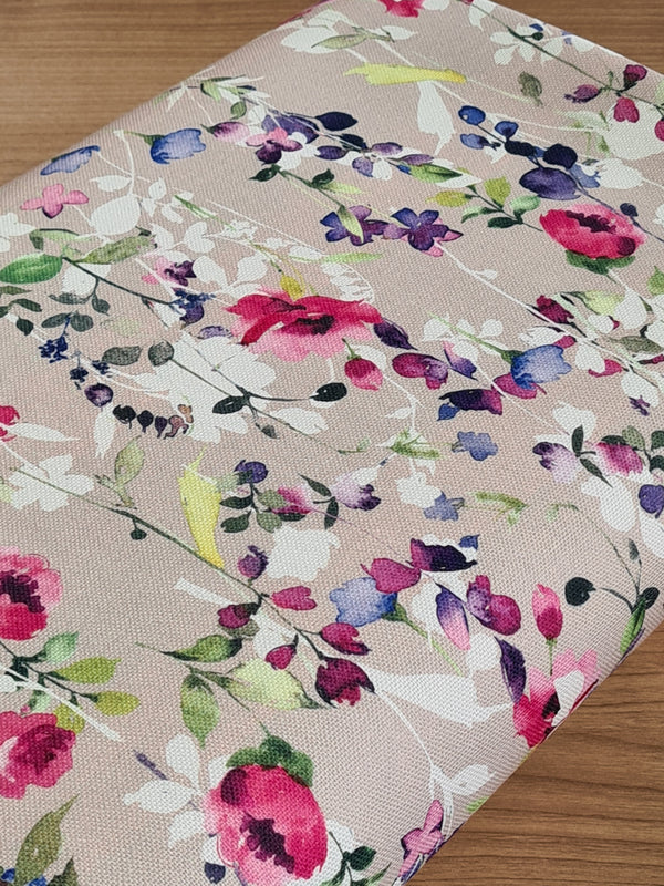 Canvas "Fleurs des champs" certifié oeko-tex - 100% coton (prix pour 10cm)