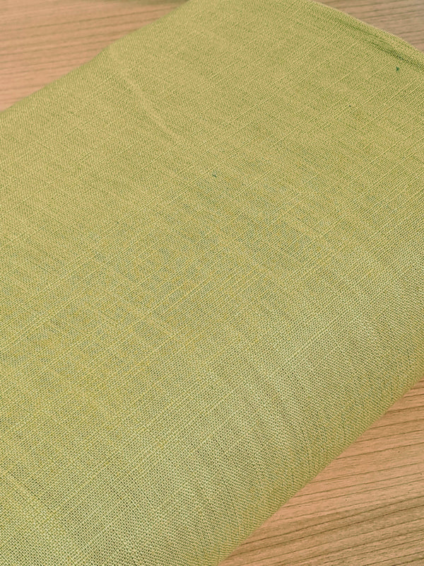 Lin lavé vert mousse / kaki doré certifié oeko-tex (prix pour 10cm)