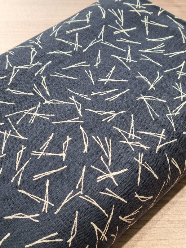 Tissu 100% coton matsu indigo (prix pour 10cm)