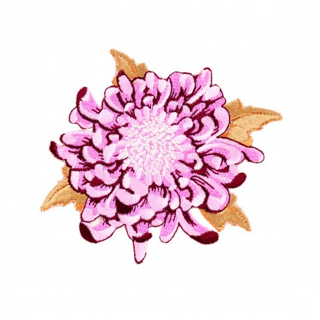 Patch thermocollant "Chrysanthème mauve" - (prix à la pièce)