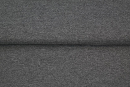 Jersey de coton uni couleur gris foncé chiné - S360 certifié Oeko-tex (prix pour 10cm)