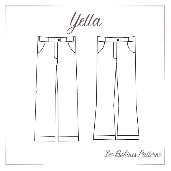 PDF - Patron digital du pantalon Yetta des Bobines Patterns du 34 au 56 (fr)