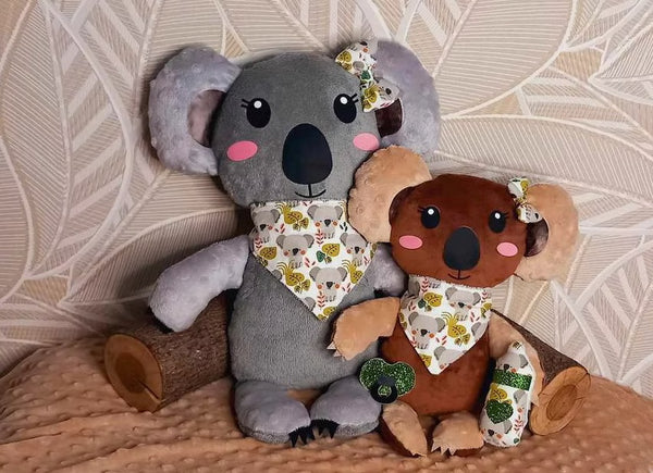 PDF - Patron digital Peluches Tchip petit et grand koala version Broderie et SVG de ValMa Créas (fr)