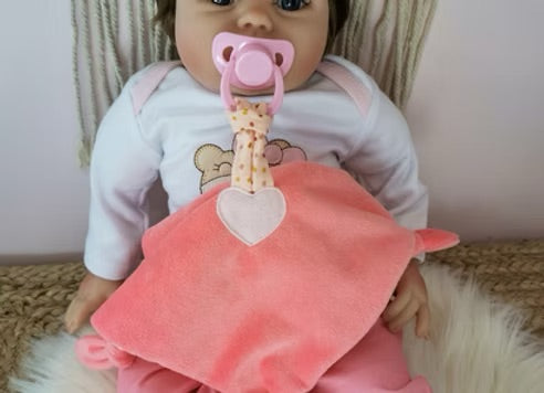 PDF - Patron digital du doudou joli coeur avec attache tétine ValMa Créas (fr)