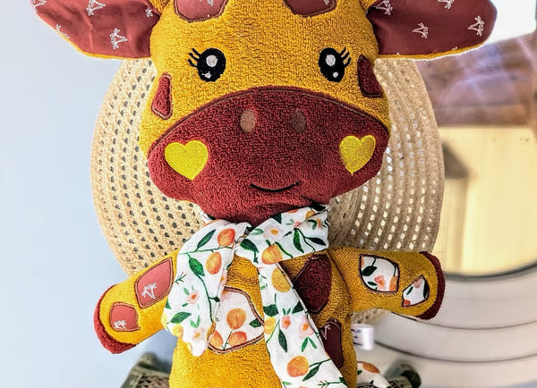 PDF - Patron digital Peluches Lili petite et grande girafe version Broderie et SVG ValMa Créas (fr)