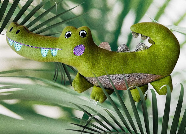 PDF - Patron digital Peluche Pop le crocodile version Broderie et SVG de ValMa Créas (fr)