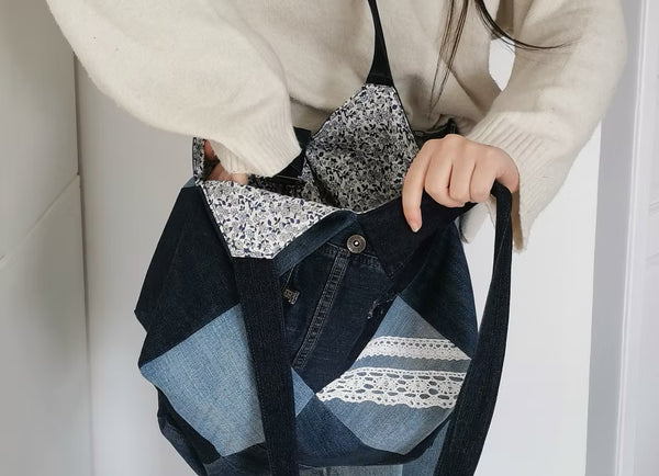 PDF - Patron digital du sac denim upcycling avec étui assorti de ValMa Créas (fr)
