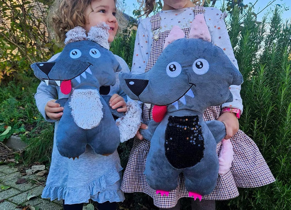 PDF - Patron digital Peluches Pilou petit et grand loup version Broderie et SVG de ValMa Créas (fr)