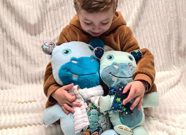 PDF - Patron digital  Peluches Padaboum petit et grand hippopotame version Broderie et SVG de ValMa Créas (fr)