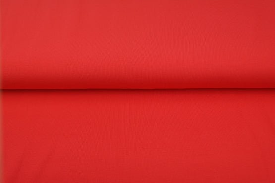 Coupon de 55cm de French terry brossé - rouge corail - 95% coton et 5% élasthanne Oeko-tex
