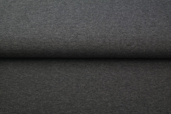 Bord cote tubulaire gris foncé chiné - Oeko-tex( prix par 10cm)