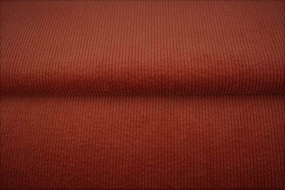 Velours grosses côtes lavé - pumpink - 97% coton et 3% élasthanne - Oeko-tex (Prix pour 10cm)
