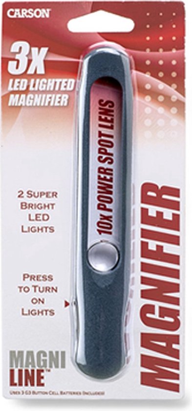 Loupe de lecture horizontale avec 2 leds lumineuses de la marque Carson optical