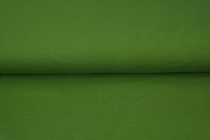 Jersey de coton uni couleur vert prairie - S105 certifié Oeko-tex (prix pour 10cm)