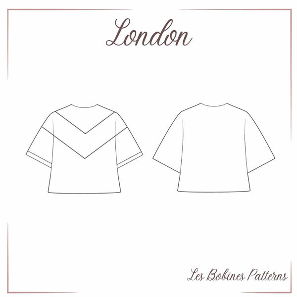 Patron pochette du tee-shirt London des Bobines Patterns du 34 au 56 (fr)