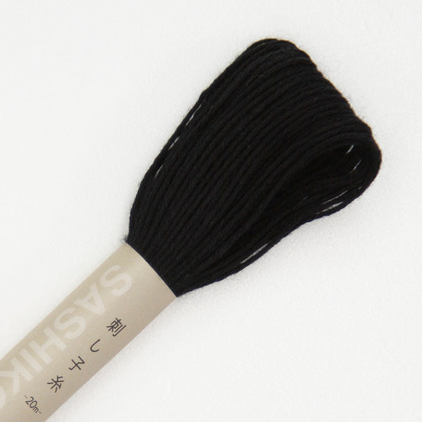 Fil sashiko de marque Olympus - Noir n°20 - 20m (prix à la pièce)