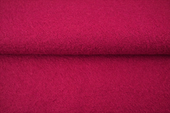Coupon de 3m de superbe laine bouillie fuchsia (prix pour le coupon)