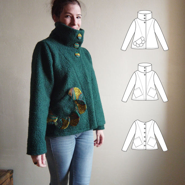 PDF - Patron digital de la veste Camur de Comme une fleur du 32 au 60 (Fr)
