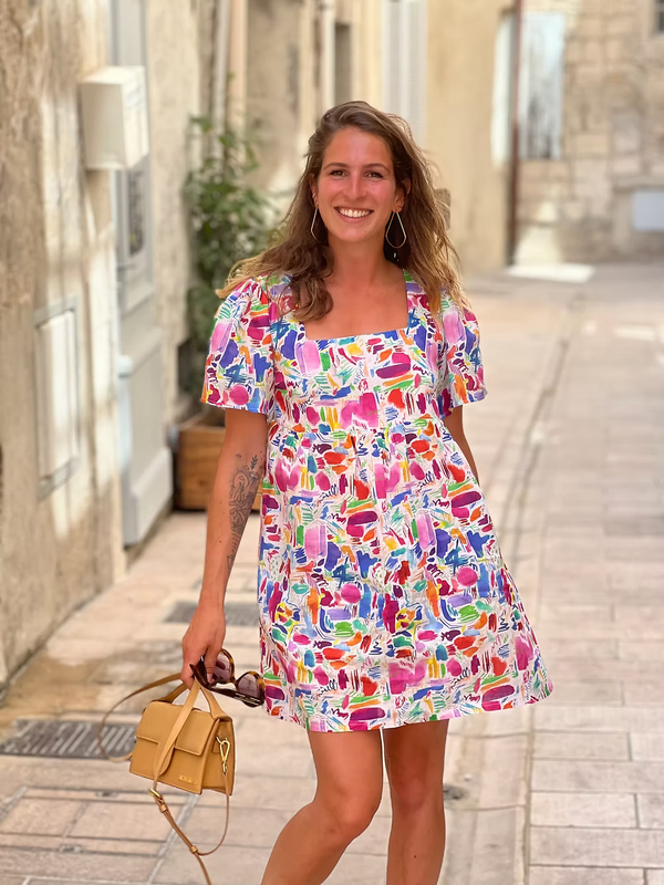 PDF - Patron digital de la blouse et robe Myriam de l'Atelier des premières - taille 34 à 50 (fr)