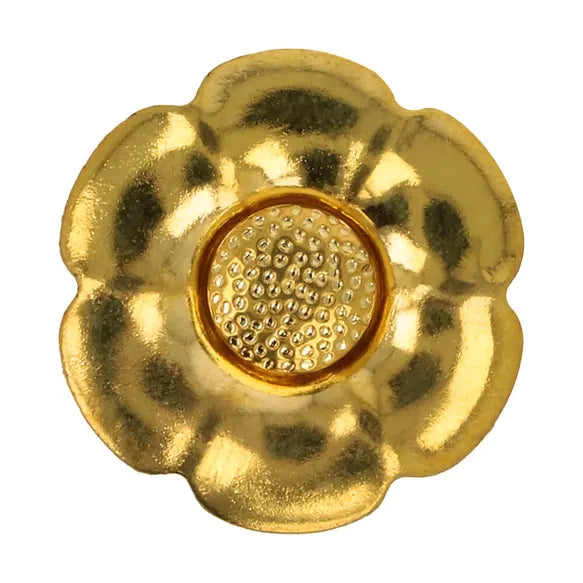 Boutons fleur doré avec coeur interchangeable 20mm (prix à la pièce)