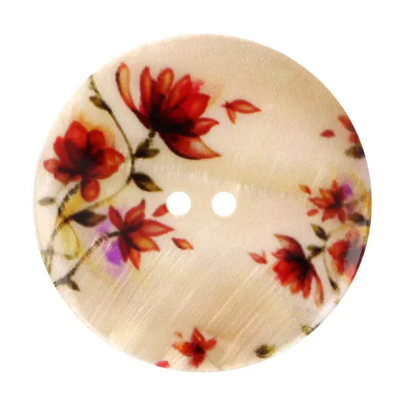 Boutons fleurs en nacre 28mm (prix à la pièce)