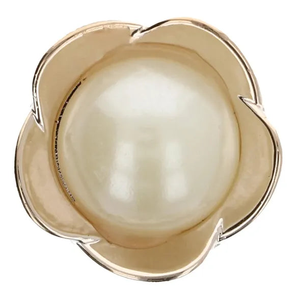Boutons fleur perlée - doré 18mm (prix à la pièce)