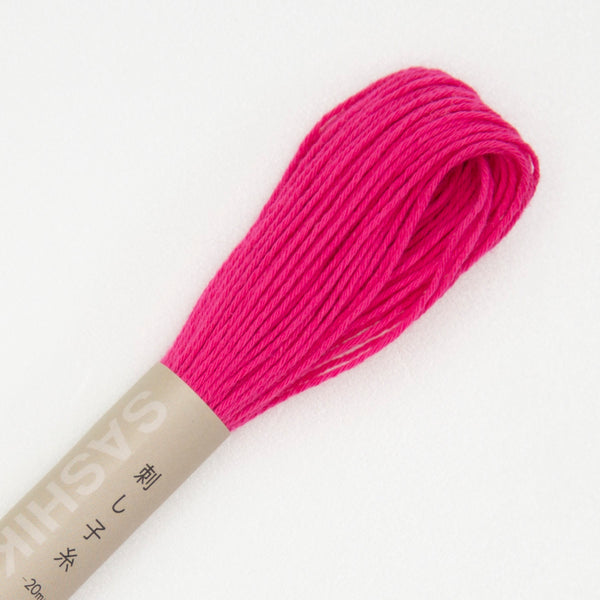 Fil sashiko de marque Olympus - Fuchsia n°21 - 20m (prix à la pièce)