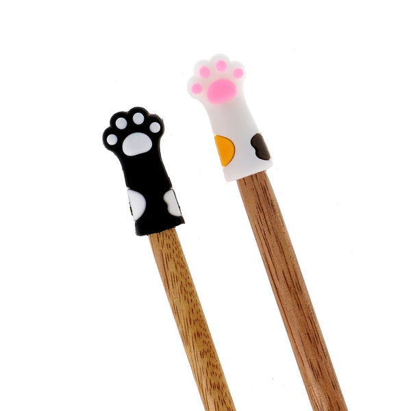 Protège-pointes pour aiguilles à tricoter chats (prix de la pochette de 2 paires)