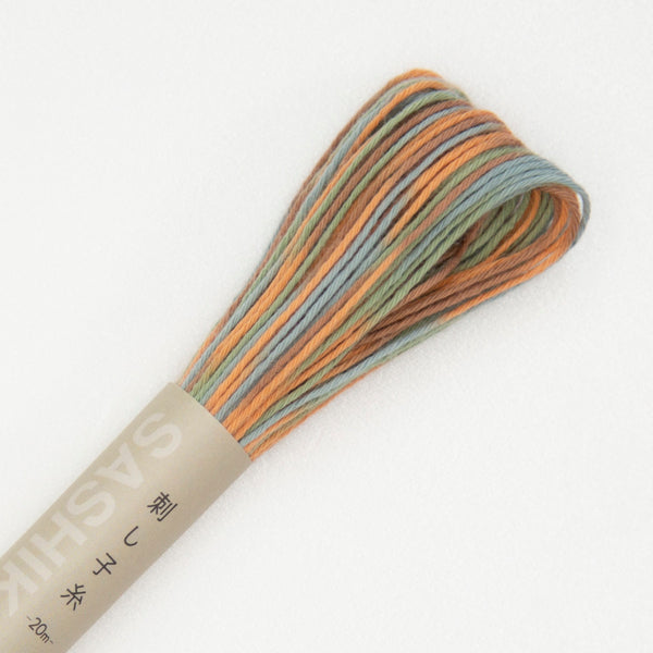 Fil sashiko de marque Olympus - Dégradé automnal / forêt n°91 - 20m (prix à la pièce)