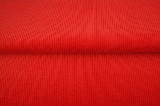 Velours grosses côtes lavé - rouge - 97% coton et 3% élasthanne - Oeko-tex (Prix pour 10cm)