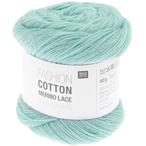Fashion Cotton Merinos lace - Couleur Vert 06 de la marque Rico Design (prix pour 1 pelote)