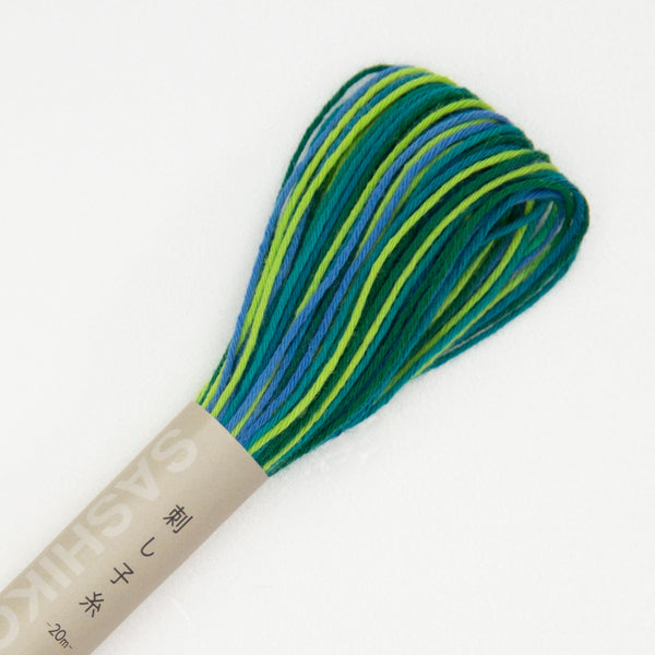 Fil sashiko de marque Olympus - Dégradé de vert n°77 - 20m (prix à la pièce)