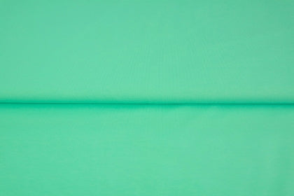 Jersey de coton uni couleur vert lagon - S006 certifié Oeko-tex (prix pour 10cm)