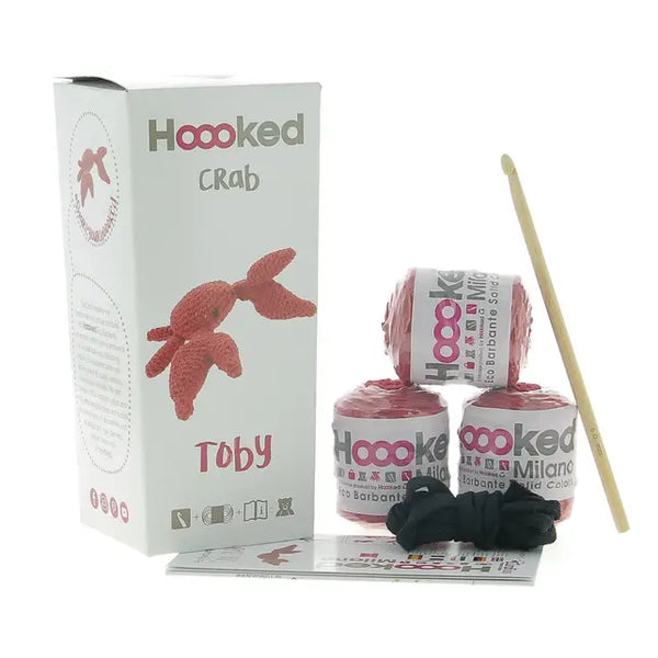 Kit Amigurumi Toby le crabe - marque Hoooked (prix pour le set)