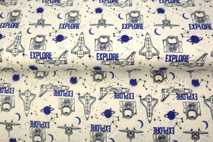 Jersey Explorer sur fond blanc certifié oek-tex (prix pour 10cm)