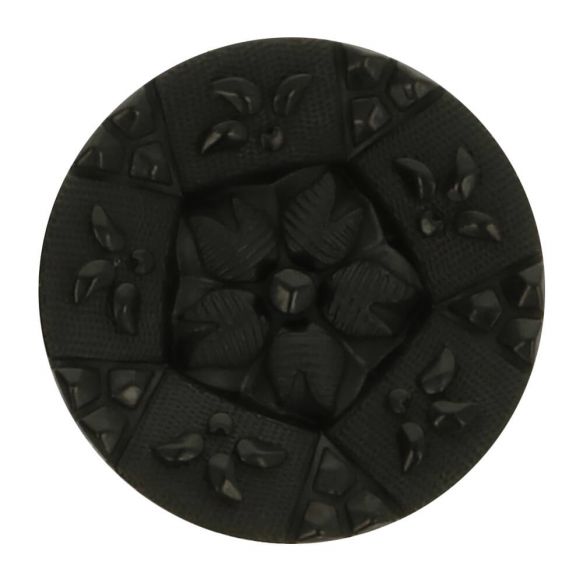 Boutons luxe sakura noir  - 21,5mm (prix à la pièce)