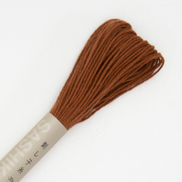 Fil sashiko de marque Olympus - marron chaud n°03 - 20m (prix à la pièce)