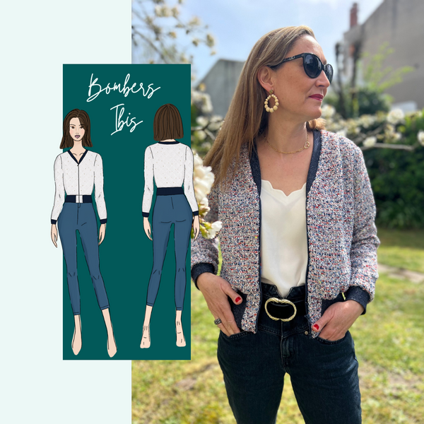 PDF - Patron digital du bombers Ibis de Instinct Couture (taille 32 à 52)