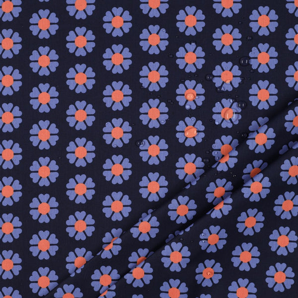 Coton enduit " flowers" certifié oeko-tex (prix pour 10cm)