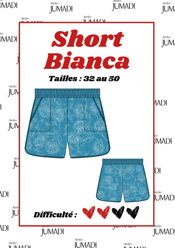 PDF - Patron digital du short Bianca de Atelier Jumadi (32 à 50) - fr